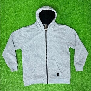 Vintage Rocawear 3XL Gray Zip Up Sherpa Hoodie Y2K